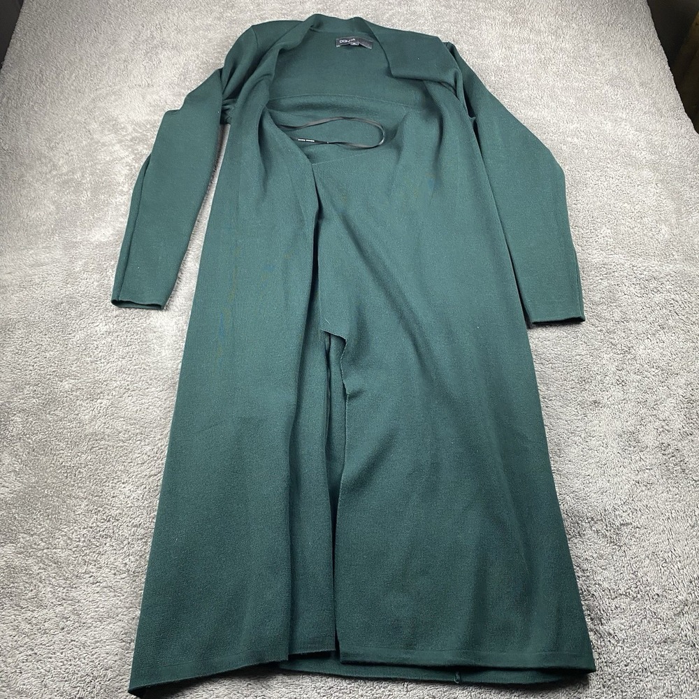 Donna Ricco New York Cowl Neck Long Sleeve Sweater Dress Womens Medium Green